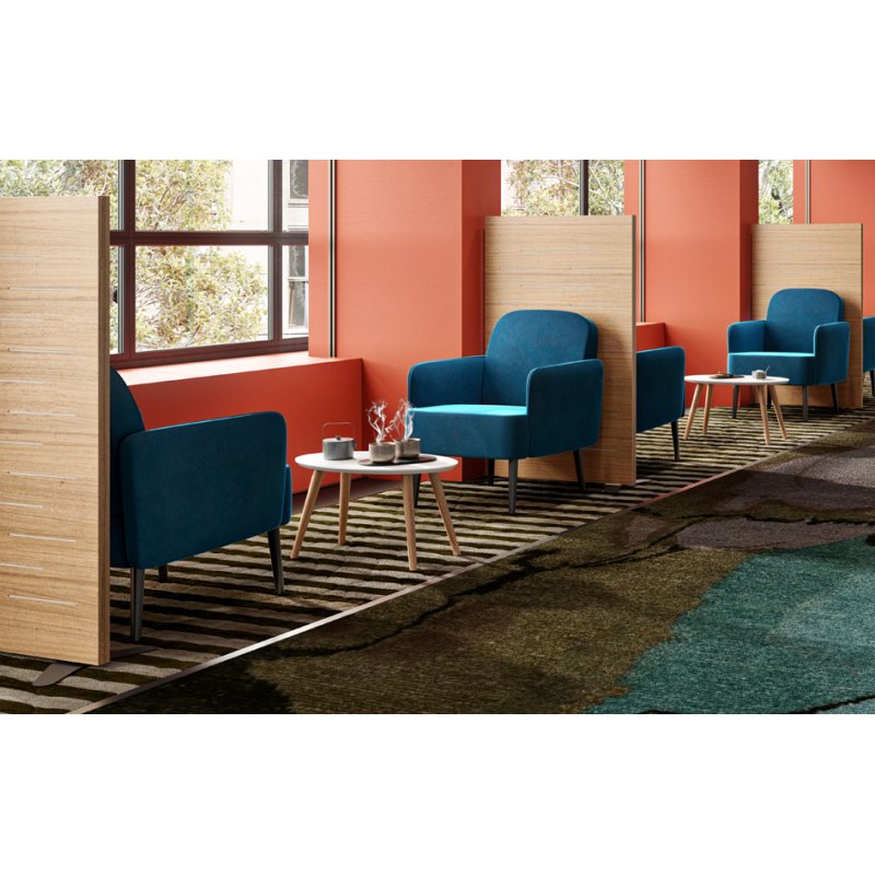 PAPERFLOW table d'appoint SCANDI, blanc, 65×40 cm, ovale